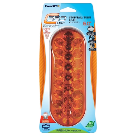 Poweroptix C360 LED 6in Oval S/T/T Red 101-004212